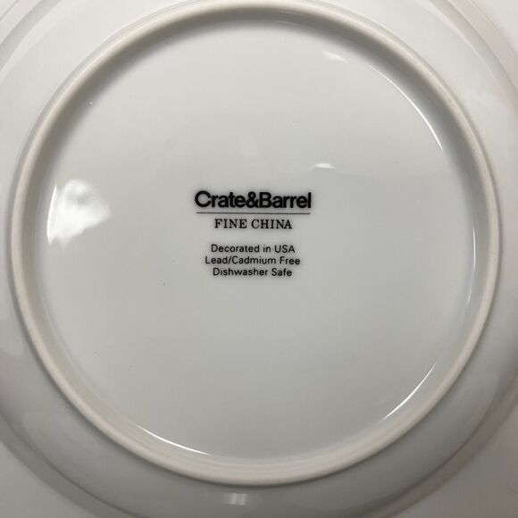 Crate & Barrel Rafia Blue White Waves Wavy Bowls Lead & Cadmium Free Lot of 3 - Picture 13 of 14